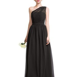 JJs House chiffon floor length one shoulder dress size 18